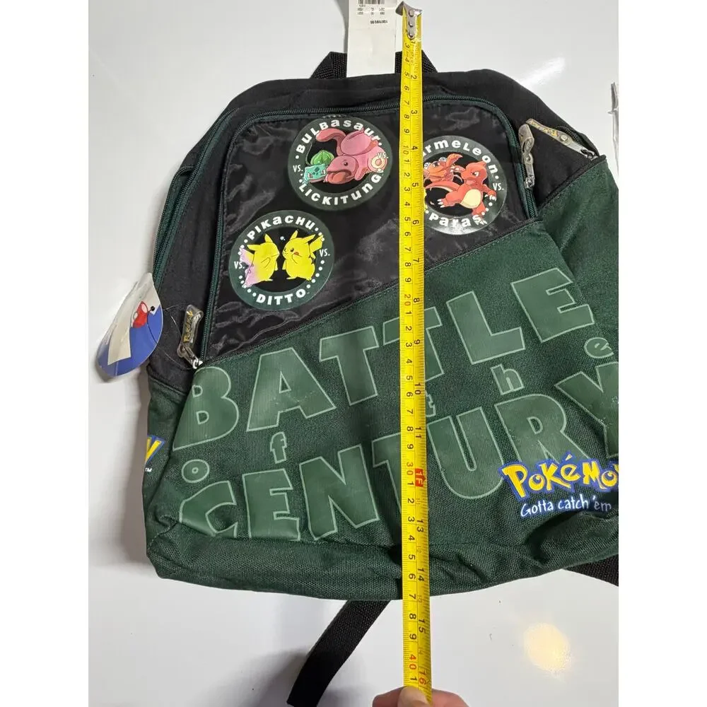 New NOS vintage NWT green pokermon backpack pikachu charmelon bulbasaur gotta